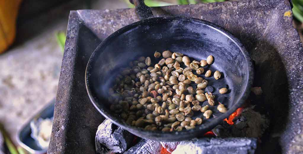 Roasting Coffee Beans small batch